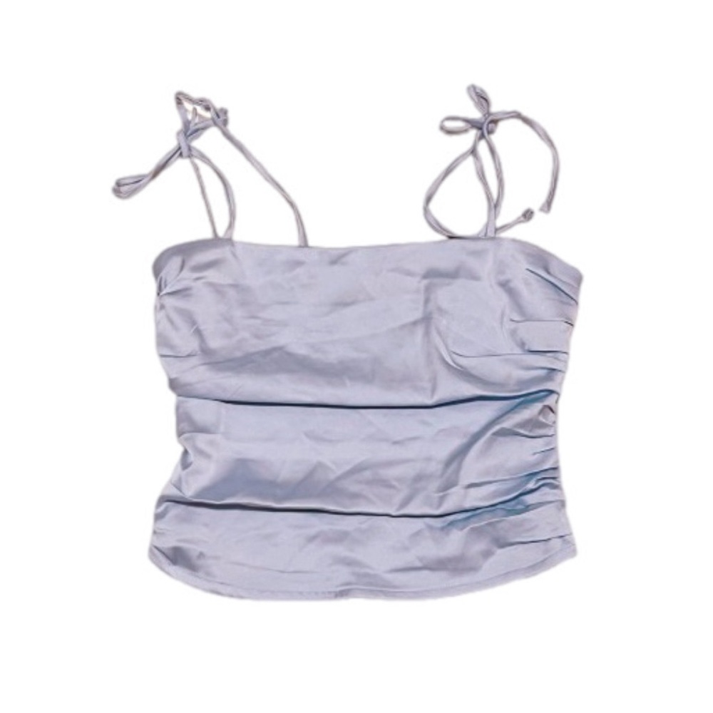 ✨Hollister Lavender Satin Ruched Women's Top✨